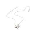 Korean Style Zircon Star Copper Necklace For Women Minimalist Old Money Clavicle Chain view 5