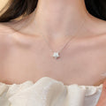 Korean Style Zircon Star Copper Necklace For Women Minimalist Old Money Clavicle Chain view 3