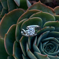 Silver Tone Round Clear Crystal Bypass Ring Fashion Jewelry view 2