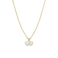 14K Gold Plated Copper Zircon Mother Of Pearl Leaf Necklace Elegant Minimalist Choker view 5