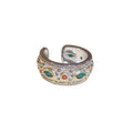Vintage Style Textured Zircon Open Ring For Women view 5
