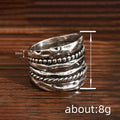 Antique Silver Vintage Ring For Women, Classical Old Money Style Fashion Jewelry view 4