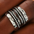 Antique Silver Vintage Ring For Women, Classical Old Money Style Fashion Jewelry view 5