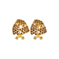 Alloy Rhinestone Triangle Hollow Clip-on Earrings, Minimalist Light Luxury Geometric Jewelry view 5