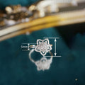 Sweet Elegant Starfish Flower Ring For Women, Shiny Light Luxury Star Ring Jewelry view 4