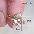 Rose-Gold-Tone Oval Crystal Two-Piece Ring Set Jewelry view 5