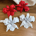 European Style Painted Flower Stud Earrings Iron Statement Floral Light Luxury Fashion Jewelry view 2