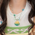 Sweet Vacation Style Ceramic Shell Pendant Sweater Necklace Minimalist Clavicle Chain For Women view 3