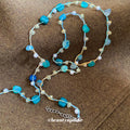 Bohemian Resort Style Agate Crystal Pearl Necklace With Irregular Geometric Pendant For Women view 4