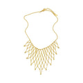 Minimalist Light Luxury Copper Hollow Geometric Tassel Collarbone Necklace view 5