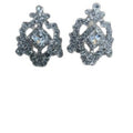 Light Luxury Palace Style Rhinestone Crystal Beaded Teardrop Necklace Ear Clip Jewelry Set view 5