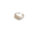 Zircon Geometric Open Ring With Sparkling Minimalist Design For Women view 5