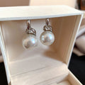 Elegant Faux Pearl Stud Earrings For Women, Minimalist Modern Round Geometric Fashion Jewelry view 4
