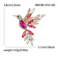 Alloy Rhinestone Hummingbird Brooch Creative Animal Lapel Pin view 6