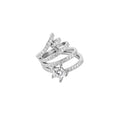 Light Luxury Copper Star Zircon Geometric Clip-on Earrings, No Piercing Ear Cuff view 5