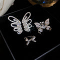 Korean Style Copper Zircon Butterfly Clip-on Earrings Light Luxury Minimalist Ear Cuffs view 2