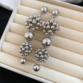 European Style Resin Round Ball Stud Earrings Minimalist Geometric Statement Jewelry view 2