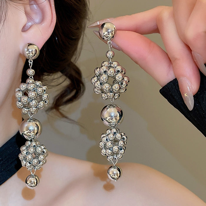 European Style Resin Round Ball Stud Earrings Minimalist Geometric Statement Jewelry
