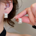 Elegant Heart Stud Earrings With Faux Pearl Zircon Lace And Enamel Detail view 1
