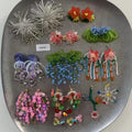 Handwoven Colorful Flower Round Stud Earrings Alloy Sweet Vacation Style Jewelry view 2