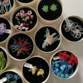 Handwoven Colorful Flower Round Stud Earrings Alloy Sweet Vacation Style Jewelry view 3