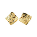 Copper Irregular Textured Diamond Stud Earrings Minimalist Light Luxury Earrings For Women view 5