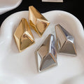 Irregular Geometric Metal Stud Earrings For Women, European American Light Luxury Fashion Style view 2