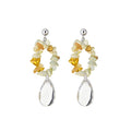 Artificial Crystal Teardrop Stud Earrings Minimalist OL Style Light Luxury Jewelry view 5