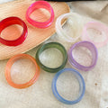 Irregular Resin Bangle Minimalist Modern Round Commuter Hand Jewelry For Women view 4