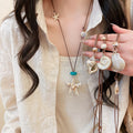 Summer Beach Vacation Acrylic Shell Starfish Necklace For Women Light Luxury Clavicle Choker view 1