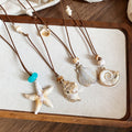 Summer Beach Vacation Acrylic Shell Starfish Necklace For Women Light Luxury Clavicle Choker view 2
