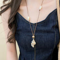 Summer Beach Vacation Acrylic Shell Starfish Necklace For Women Light Luxury Clavicle Choker view 3
