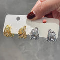 Korean Style Irregular Metal Line Stud Earrings For Women, Modern Temperament Fashion Jewelry view 2