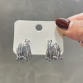 Korean Style Irregular Metal Line Stud Earrings For Women, Modern Temperament Fashion Jewelry view 5