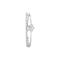 Light Luxury Copper Open Bangle With Zircon Mother Of Pearl Flower Double Layer Design For Women view 5