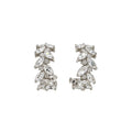 Light Luxury Copper Zircon Leaf Wheat C Shaped Stud Earrings Minimalist Fashion Jewelry view 5