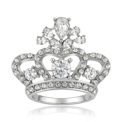Alloy Rhinestone Crown Brooch For Suits Coats And Fashion Decoration