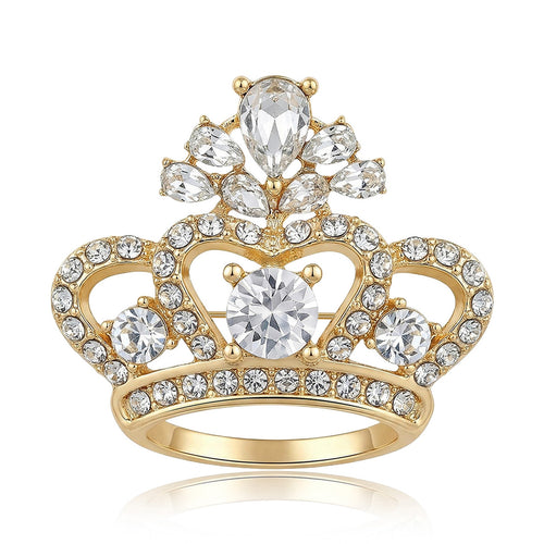 Alloy Rhinestone Crown Brooch For Suits Coats And Fashion Decoration