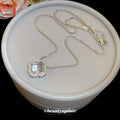 Sparkling Zircon Flower Copper Necklace Light Luxury Minimalist Elegant Clavicle Choker For Women view 2