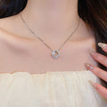 Sparkling Zircon Flower Copper Necklace Light Luxury Minimalist Elegant Clavicle Choker For Women view 1