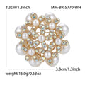 Light Luxury Pearl Alloy Brooch For Suits Cardigans And Coats view 6