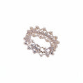 French Style Zircon Hollow Faux Pearl Open Ring Elegant Geometric Index Finger Jewelry view 5
