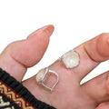 Korean Style Artificial Crystal Square Ear Cuff Earrings Minimalist Geometric Commuter Jewelry view 5