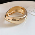 Polished Alloy Round Bangle For Women European American Light Luxury Trendy Bracelet view 4