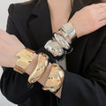 Polished Alloy Round Bangle For Women European American Light Luxury Trendy Bracelet view 1