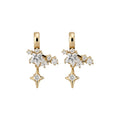 14K Gold Plated Copper Zircon Star Clip-on Earrings Minimalist Light Luxury Non-Pierced Jewelry view 5