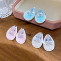 Minimalist Modern Copper Waterdrop Stud Earrings With Zircon Oil Drip Light Luxury Style view 3