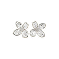 Korean Style Faux Pearl Mother Of Pearl Flower Stud Earrings With Silver Posts For Women view 5