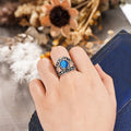 Star And Moon Vintage Ring For Women, Punk Niche Antique Style Fashion Jewelry Accessory view 3