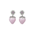 Sweet Purple Strawberry Faux Pearl Necklace Earrings Bracelet Jewelry Set For Fashion OL Style view 5